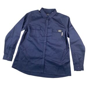Wolverine FR‎ Cat 2 Flame Resistant Work Shirt 9.2 ATPV Navy Blue XL Men's NWT